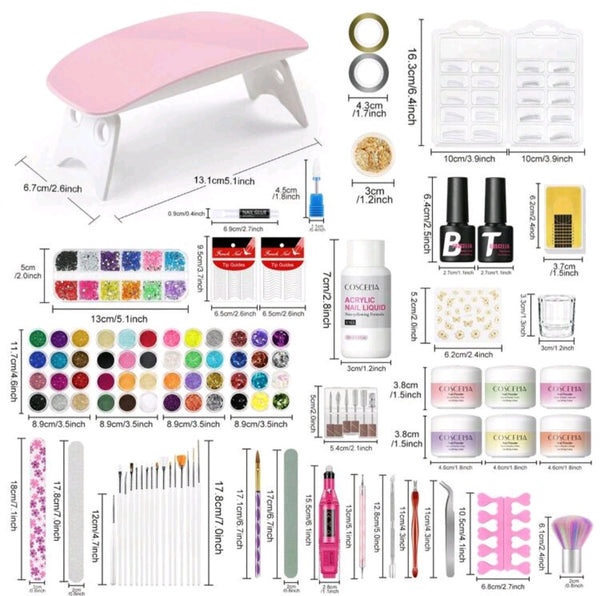 39PCS Acrylic Nail Kit With Everything For Beginners