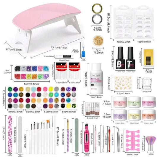 39PCS Acrylic Nail Kit With Everything For Beginners