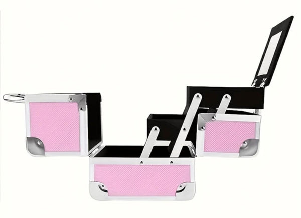 Portable Aluminum Alloy Cosmetic Organizer Box