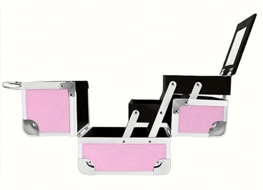 Portable Aluminum Alloy Cosmetic Organizer Box