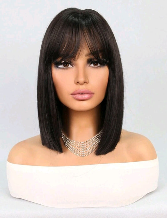 Straight Bob Wig With Bangs
